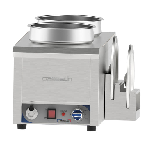 Bain-marie vatten uppvärmt för sås 2 x 7,5 L