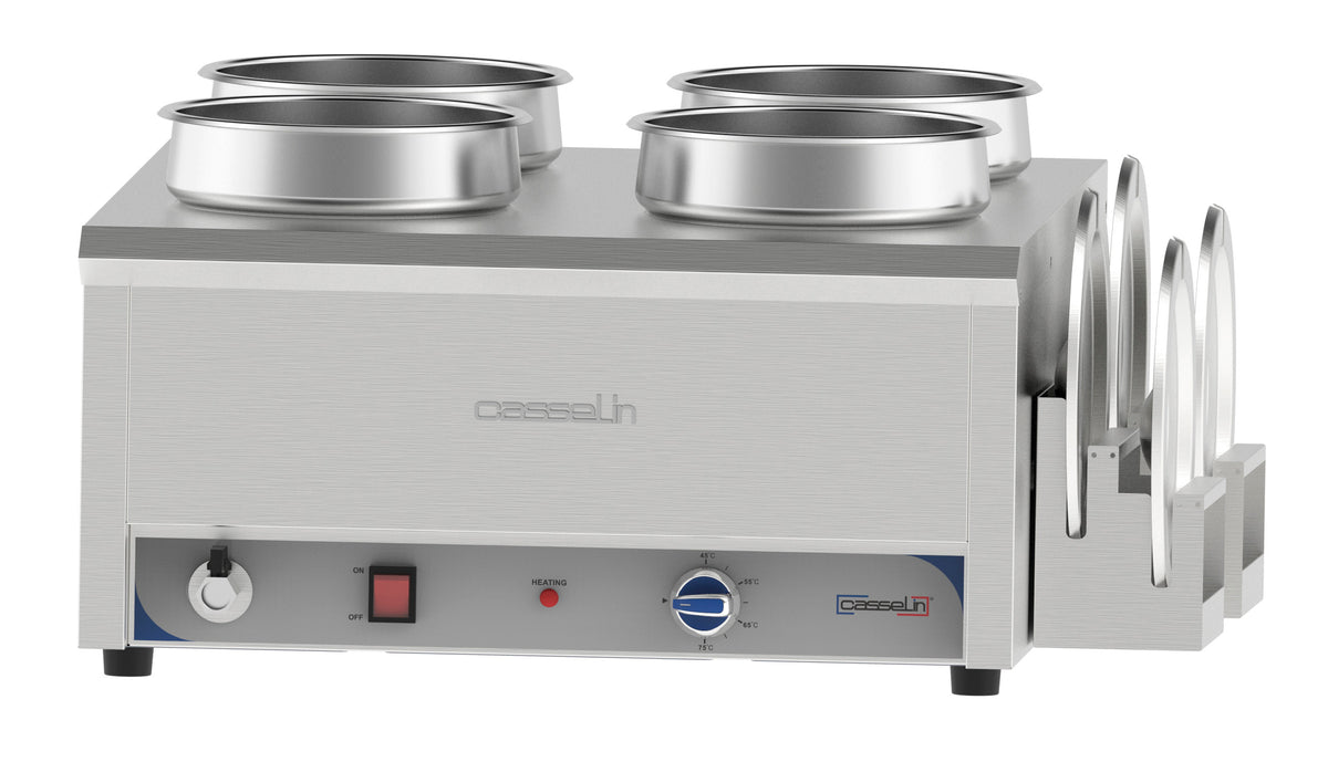 Bain-marie vatten uppvärmt för sås 4 x 7,5 L