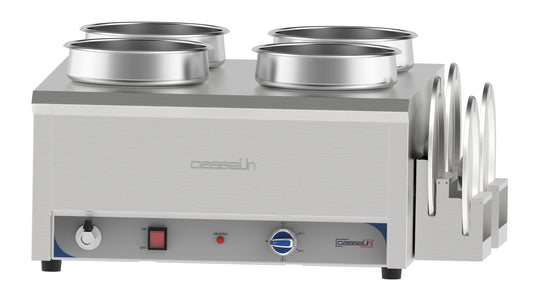 Bain-marie vatten uppvärmt för sås 4 x 7,5 L