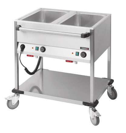 Bain-marie vagn vattenuppvärmd 2 x GN 1/1