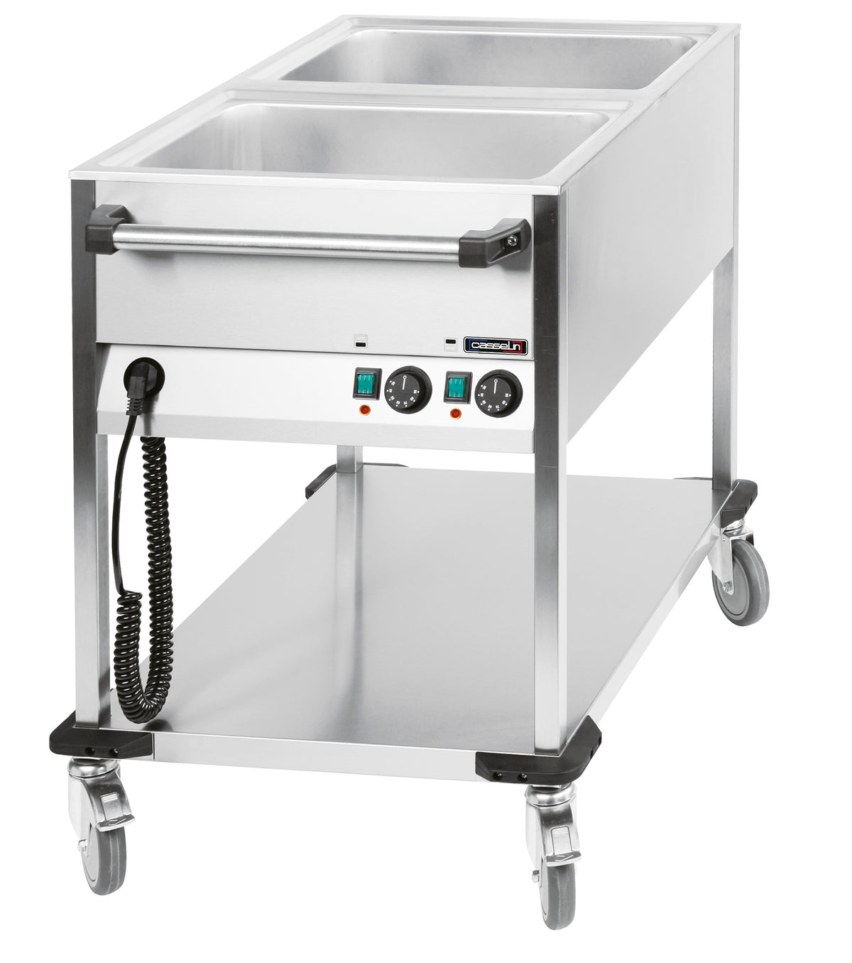 Bain-marie vagn vattenuppvärmd 2 x GN 1/1
