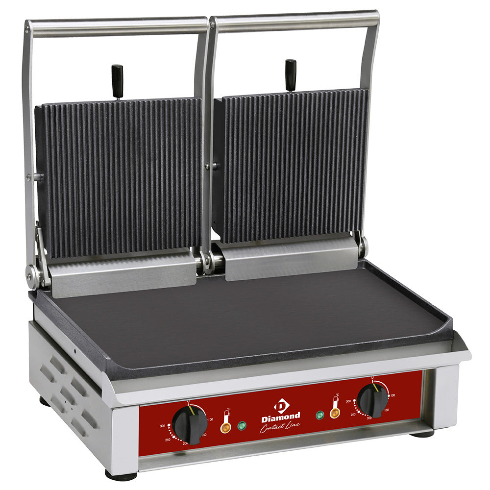 DUBBEL kontaktgrill, emaljerade plattor