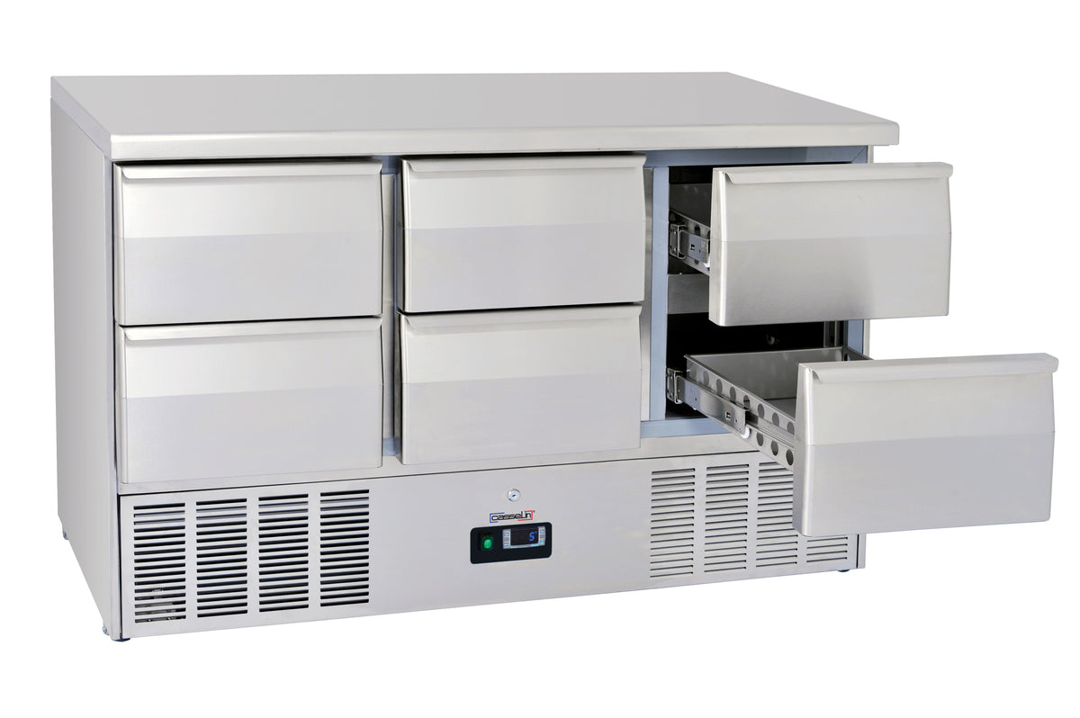 Saladette - Kylt serveringsbord 6 lådor GN 1/1