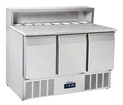 Saladette för matlagning 3 dörrars GN 1/1 Granit