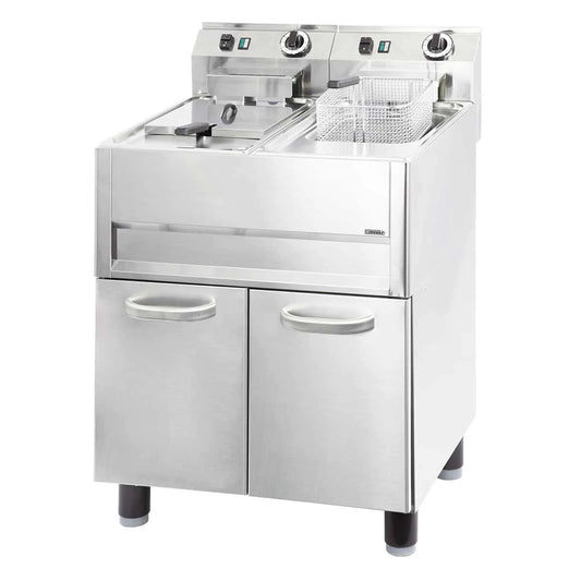 Fritös Pro - 2x13 liter - 2x9,9 kW - Med underskåp