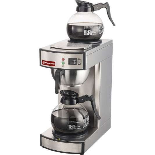 Kaffeperkoleringsmaskin - 1 grupp + 2 värmeplattor - Halvautomatisk