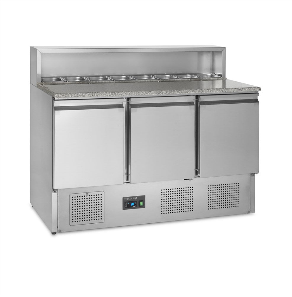 Rostfritt Pizzabänk - 3 dörrar - GN1/1 - PT930