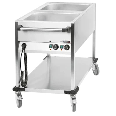 Bain-Marie - Vagn med hjul - 2 X GN 1/1