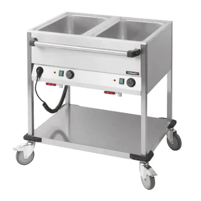 Bain-Marie - Vagn med hjul - 2 X GN 1/1
