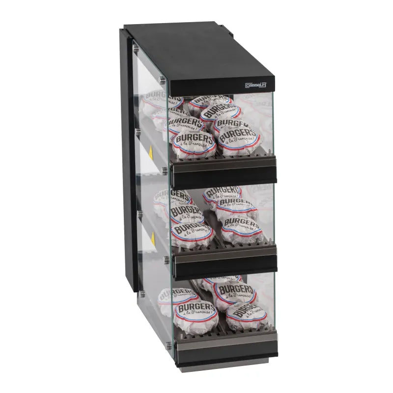 Varm-display - hamburgare - 3 x 35 cm