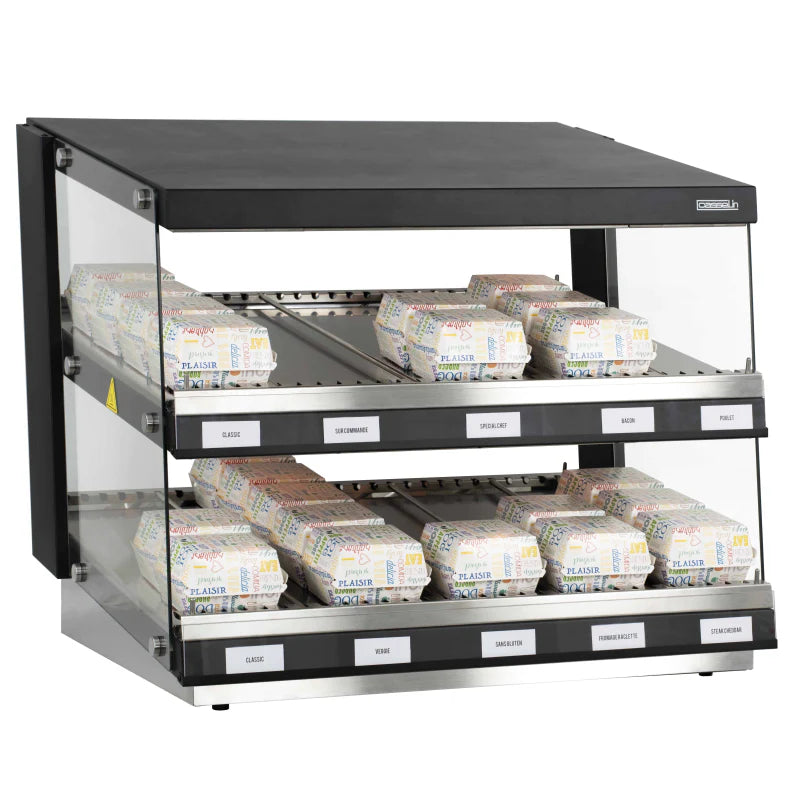 Varm-display - hamburgare - 2 x 80 cm