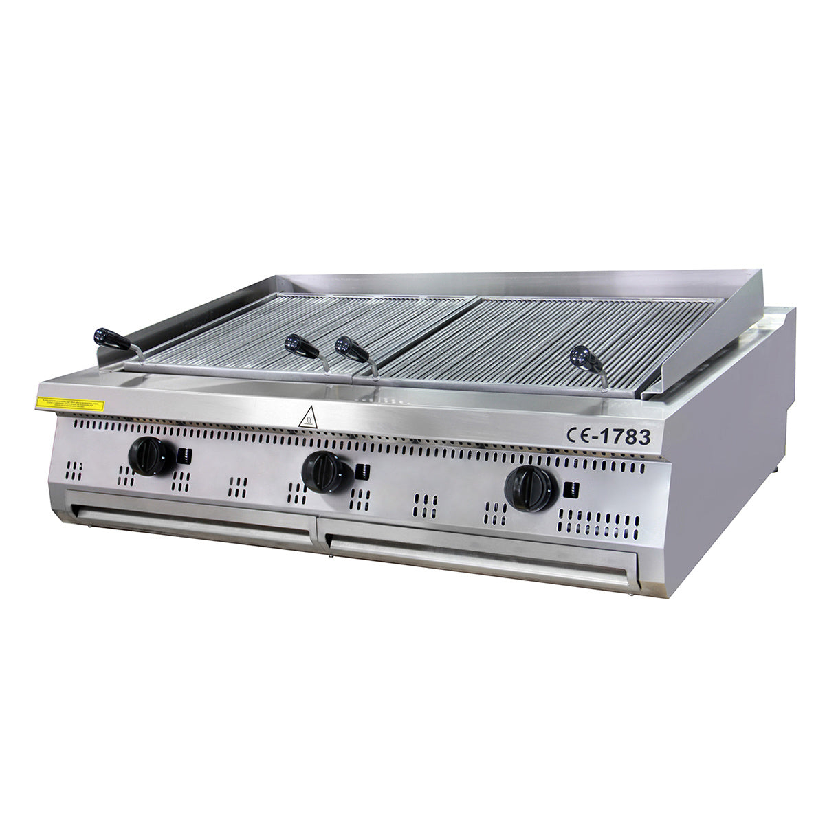 Premium Chargrill - 3 zoner - Trippelenhet - 90 cm djup - Gas