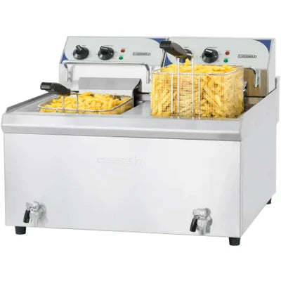 Fritös - 2 x 10 liter - 2 x 9000 watt