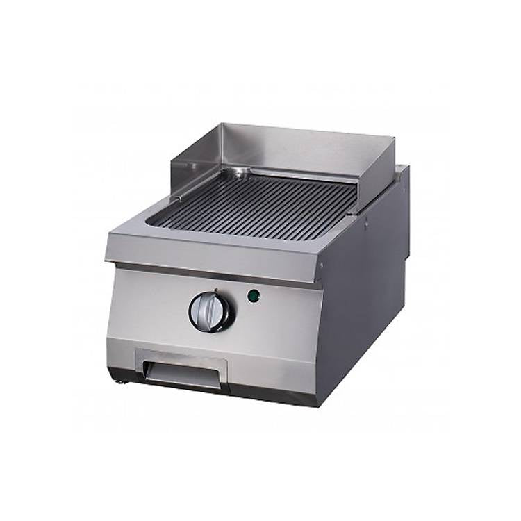 Robust grillplatta - Räfflad krom - Enkel enhet - 70 cm djup - Gas
