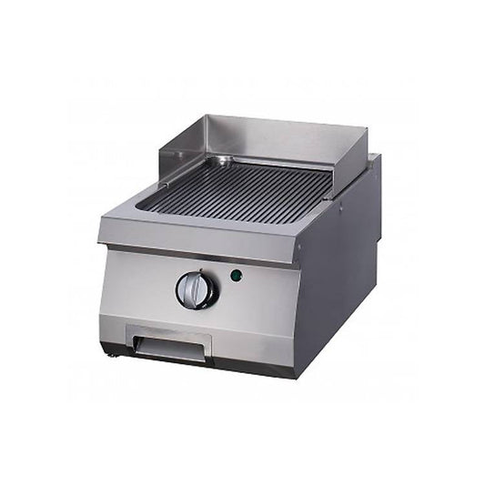 Robust grillplatta - Räfflad krom - Enkel enhet - 70 cm djup - Gas
