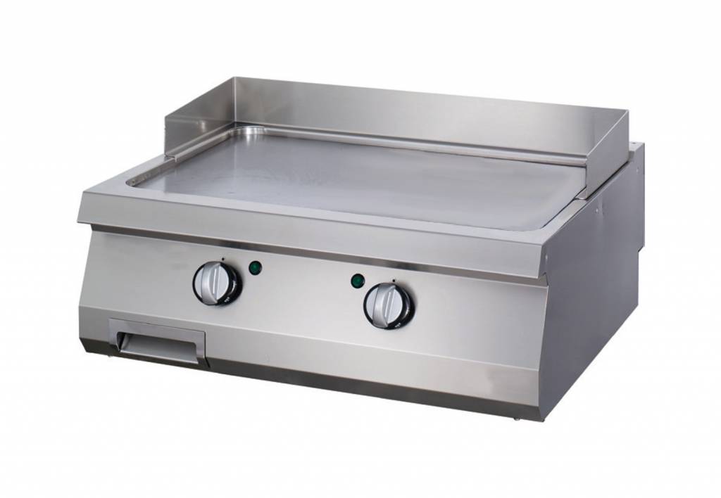 Robust grillplatta - Slät - Dubbel enhet - 70 cm djup - Gas