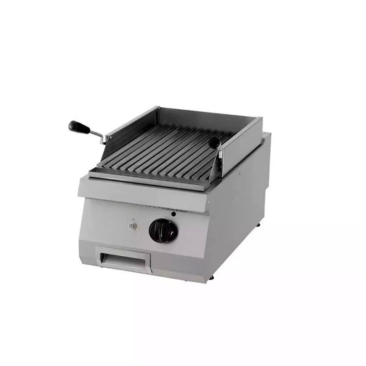 Kraftig lavastengrill - Enkel enhet - 70 cm djup - Gas