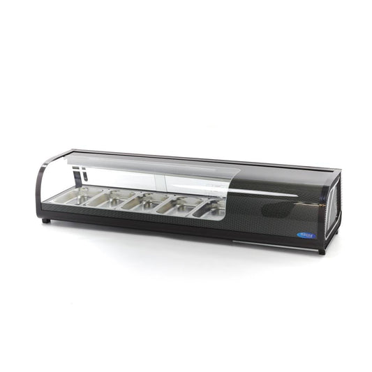 Sushi- och tapasdisplay - 52L - inkl. 5 x 1/3 GN - Bordsmonterad