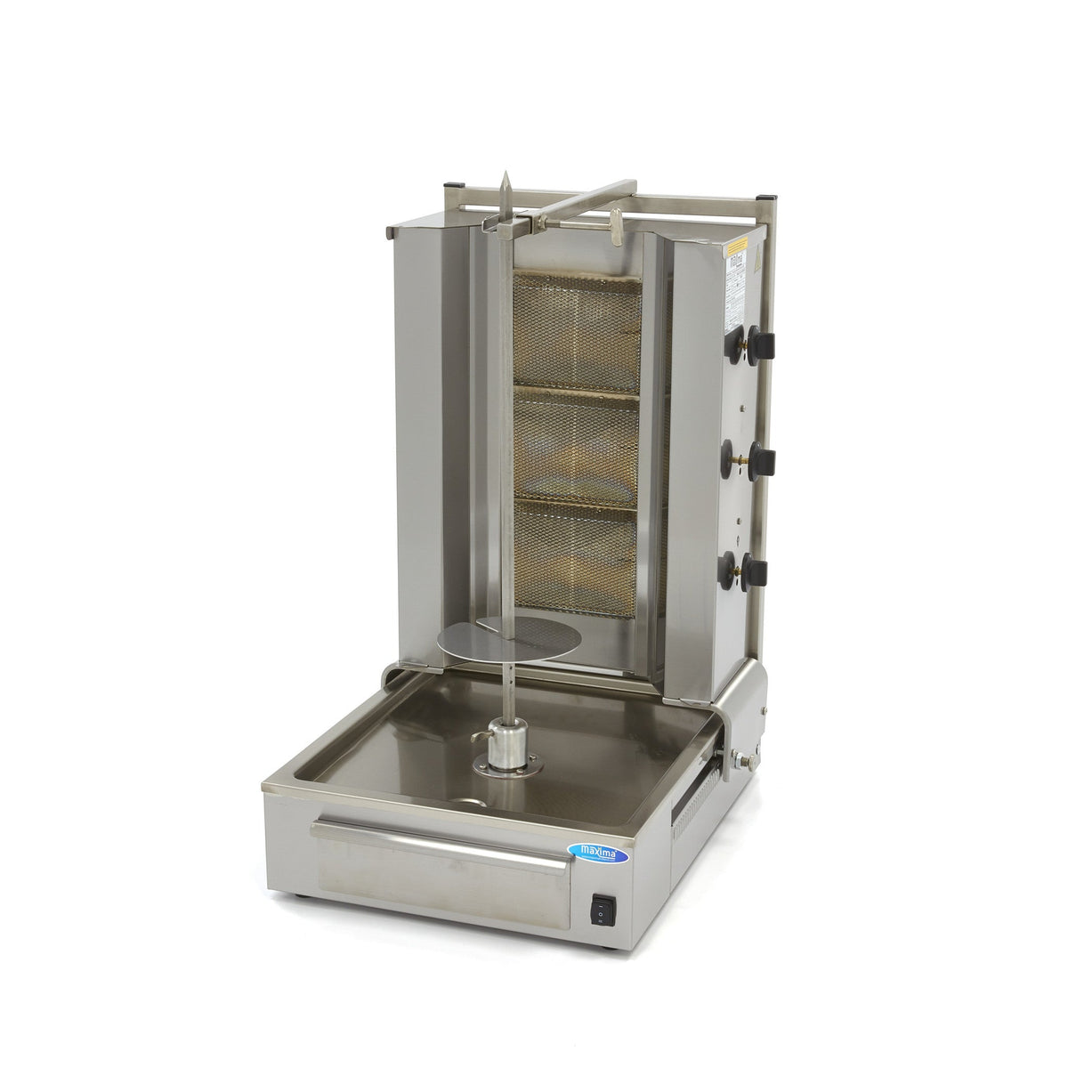 Kebabgrill - 3 brännare - 40 kg kött - gas