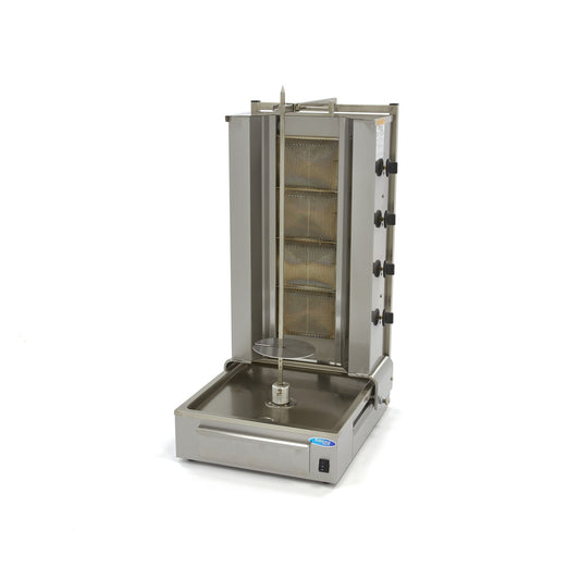 Kebabgrill - 4 brännare - 70 kg kött - gas