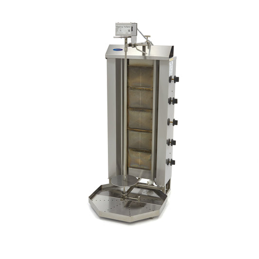 Kebabgrill Gas - 5 brännare - 80 kg kött