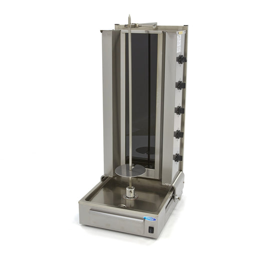 Kebabgrill - 5 brännare - 100 kg kött - Elektrisk