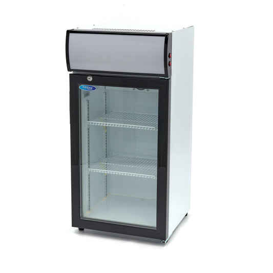 Kylskåp med display - 80L - 2 justerbara hyllplan