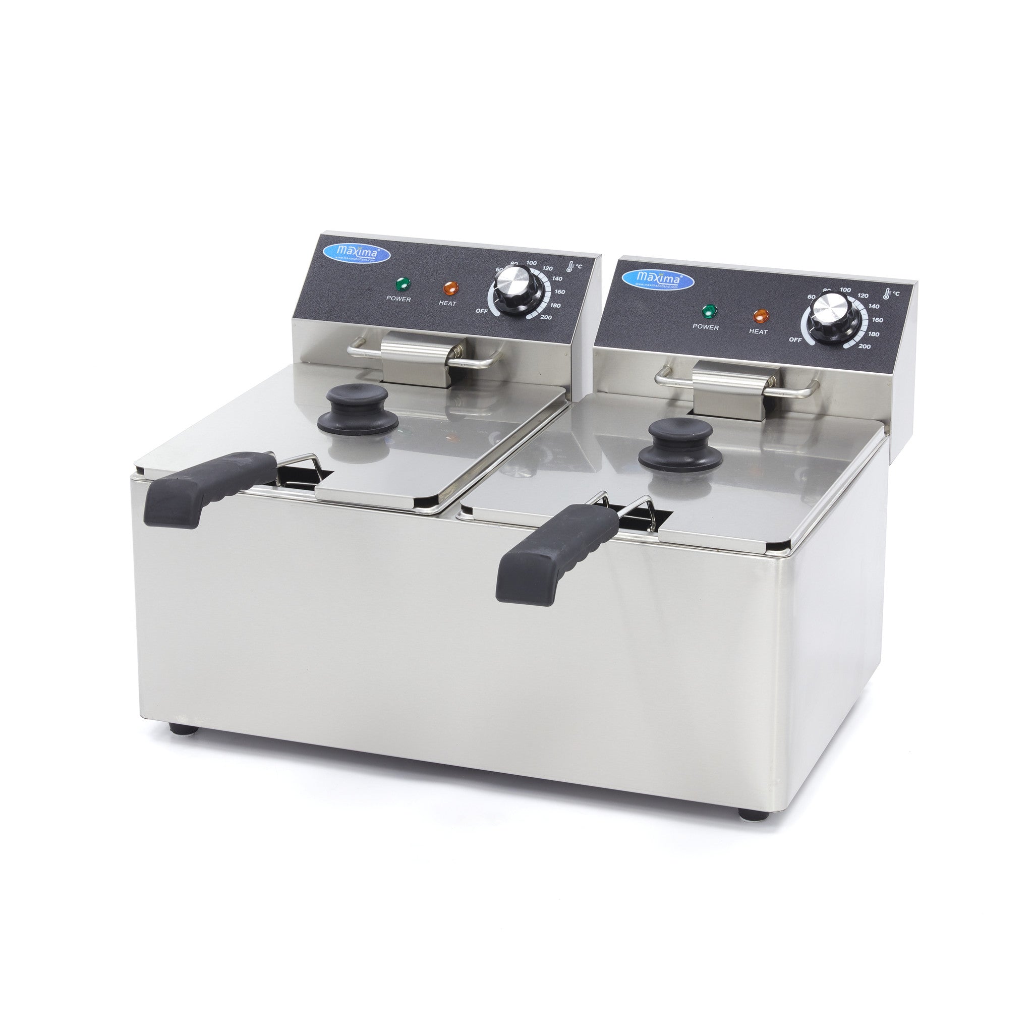 Fritös - 2 x 8L - 2 korgar - upp till 2,8 kg pommes frites