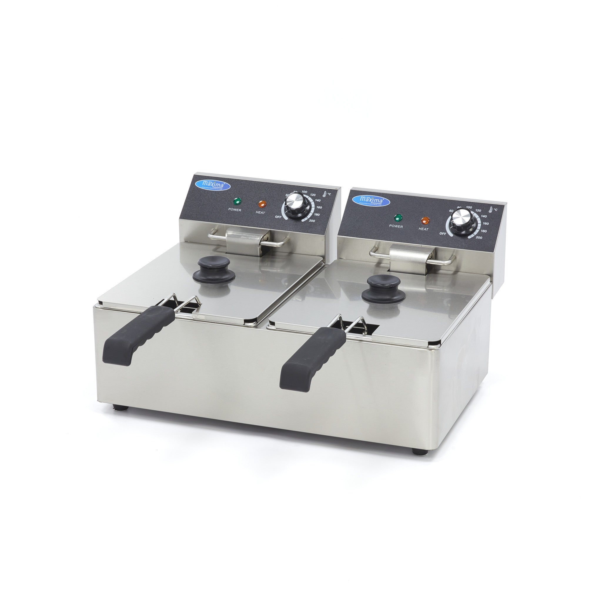 Fritös - 2 x 6L - 2 korgar - upp till 1,8 kg pommes frites