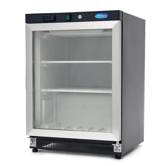 Frys - 200L - Svart - med glasdörr