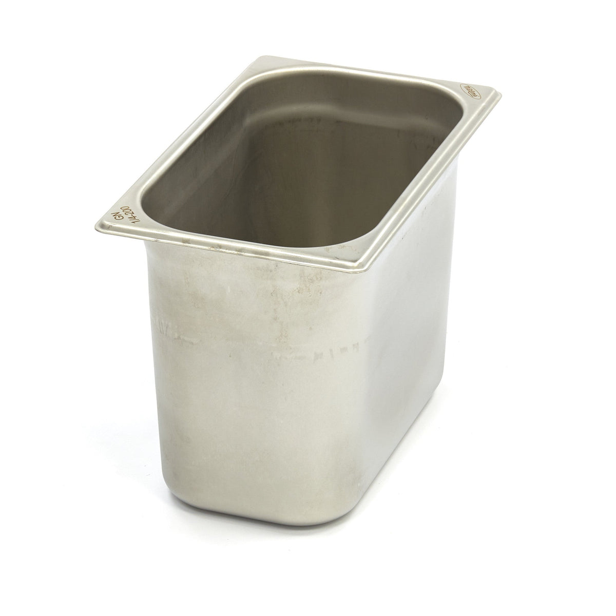 Gastronormbehållare - 3 st - 1/4 GN - 20 cm djup - rostfritt stål