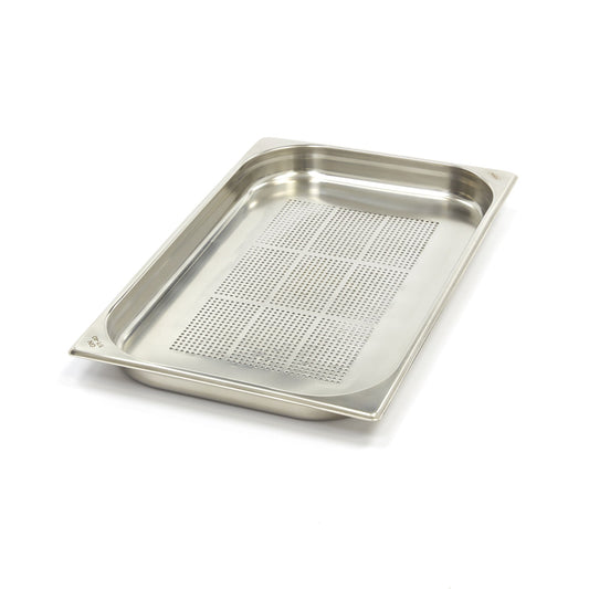 Gastronormbehållare - 3 st - 1/1 GN - 4 cm djup - Rostfritt stål - Perforerad