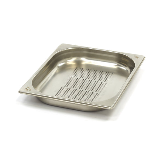 Gastronormbehållare - 3 st - 1/2 GN - 4 cm djup - Rostfritt stål - Perforerad