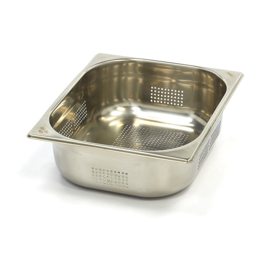 Gastronormbehållare - 3 st - 1/2 GN - 10 cm djup - Rostfritt stål - Perforerad