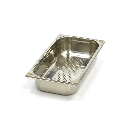 Gastronormbehållare - 3 st - 1/3 GN - 6,5 cm djup - Rostfritt stål - Perforerad