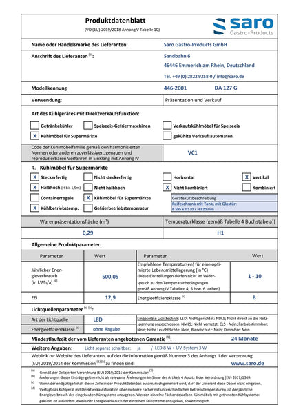SARO Dry Age Skåp / Mörningskyl med tank, 98 liter, modell