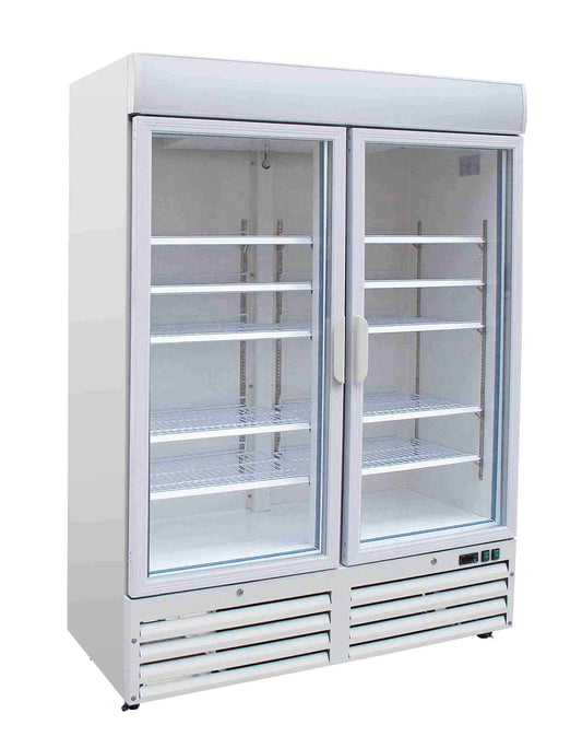 Industrifrys / Displayfrys - stål - 920 liter
