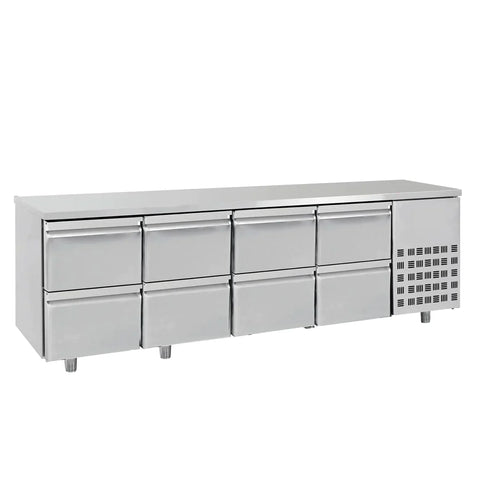 Kylbänk - 8 lådor - GN 1/1