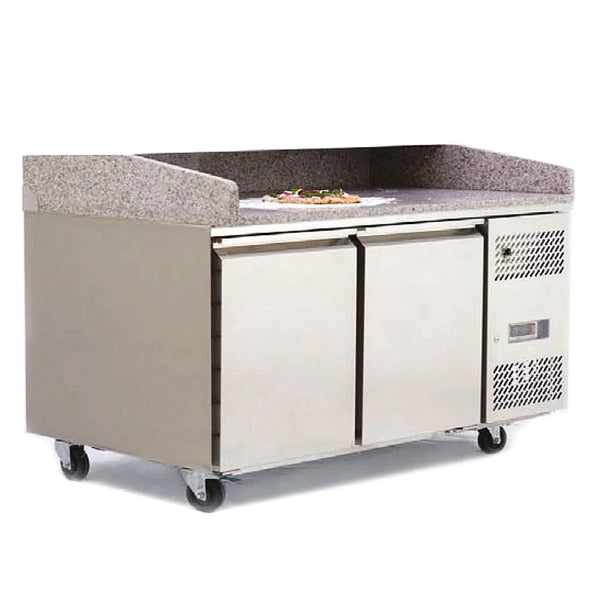 Pizzabänk - 2 dörrar - Bänkskiva i granit