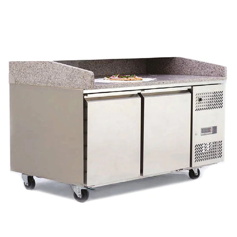 Pizzabänk - 2 dörrar - Bänkskiva i granit