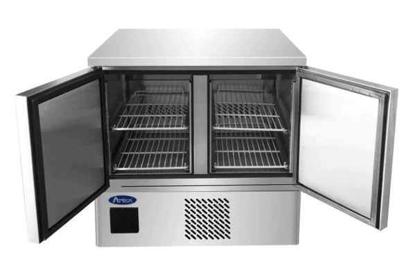 Industrifrys i rostfritt stål - 2 dörrar - 140 liter