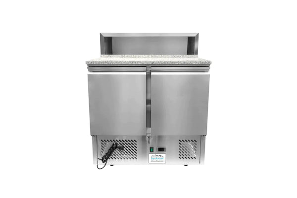 Pizzabänk med granitskiva - 2 dörrar - 5 x GN 1/6 - IAC