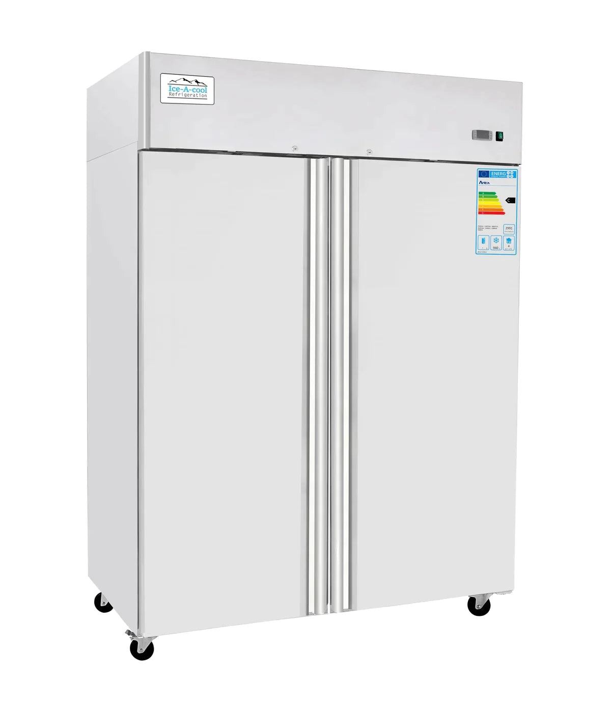 Industrifrys - 2 dörrar - Rostfritt stål - 1200 liter nät - GN 2/1 - IAC