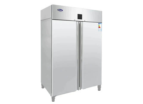 Frysskåp - dobbel - rostfritt stål - GN 2/1 - 1240 liter