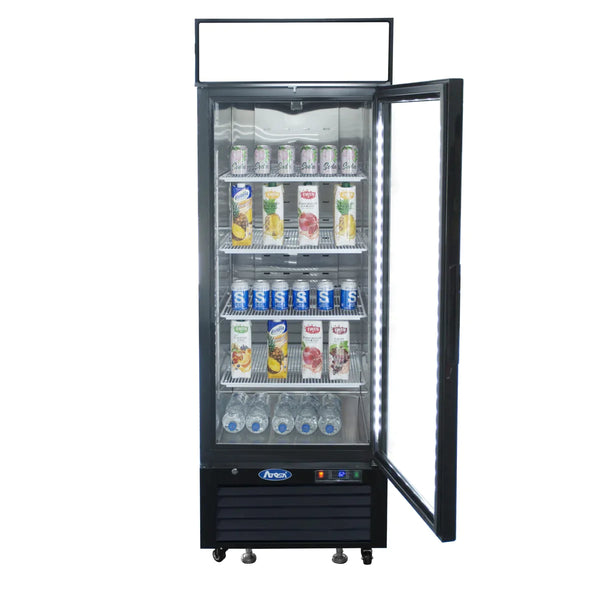 Displaykyl - 1 dörr - Svart - 405 liter