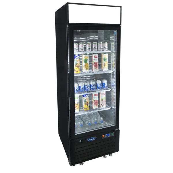 Displaykyl - 1 dörr - Svart - 405 liter
