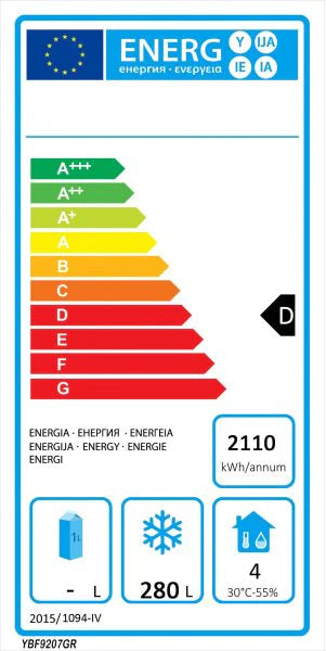 Industrifrys i rostfritt stål - 280 liter