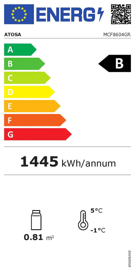 Industrikylskåp - Glasdörr - Rostfritt stål - 449 liter