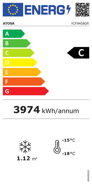 Industrifrys - 2 glasdörrar - Rostfritt stål - 620 liter