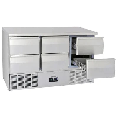 Kylbänk - 6 lådor GN - 1/1